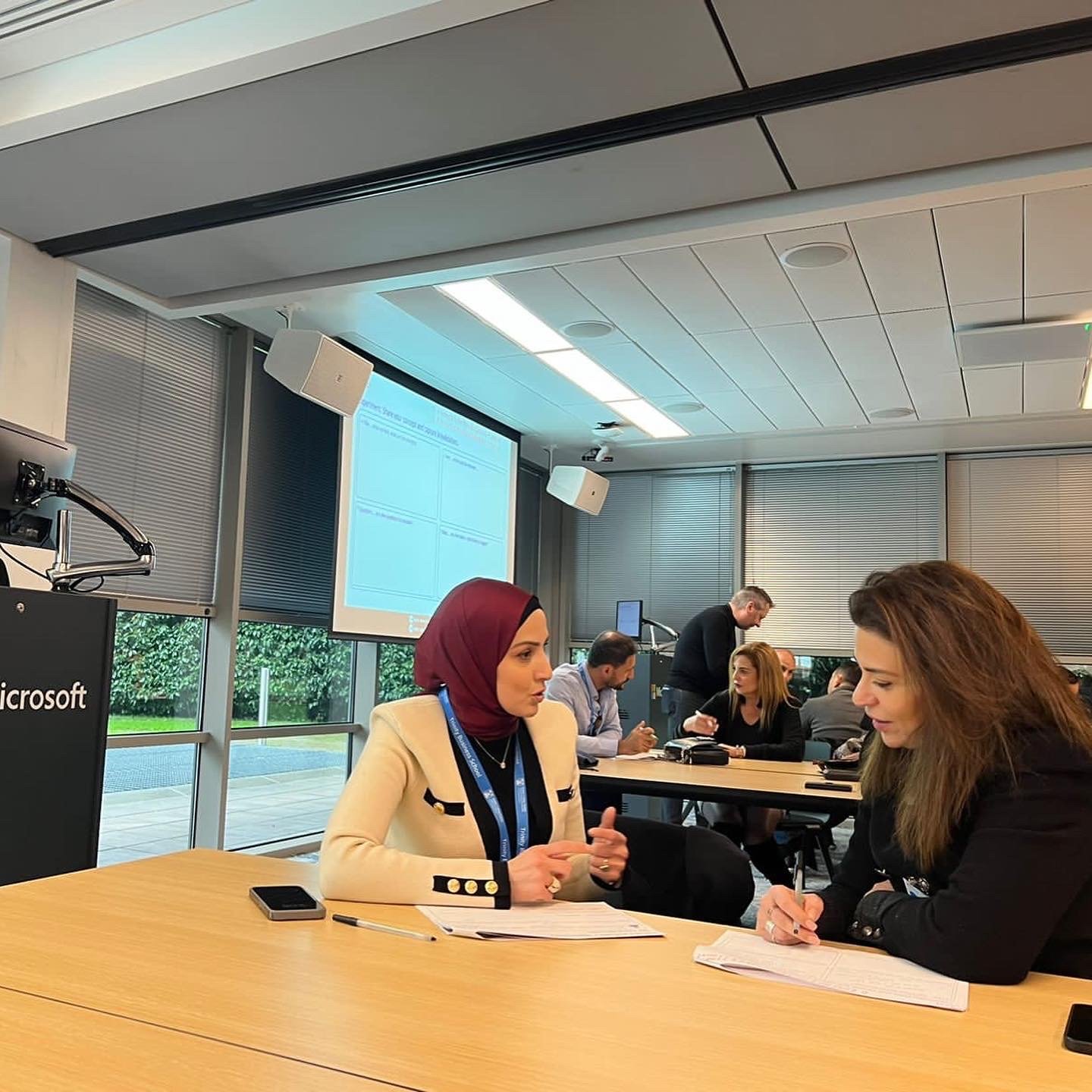 Hala Achkar Slaiby, from People & Co, during a business lecture session.