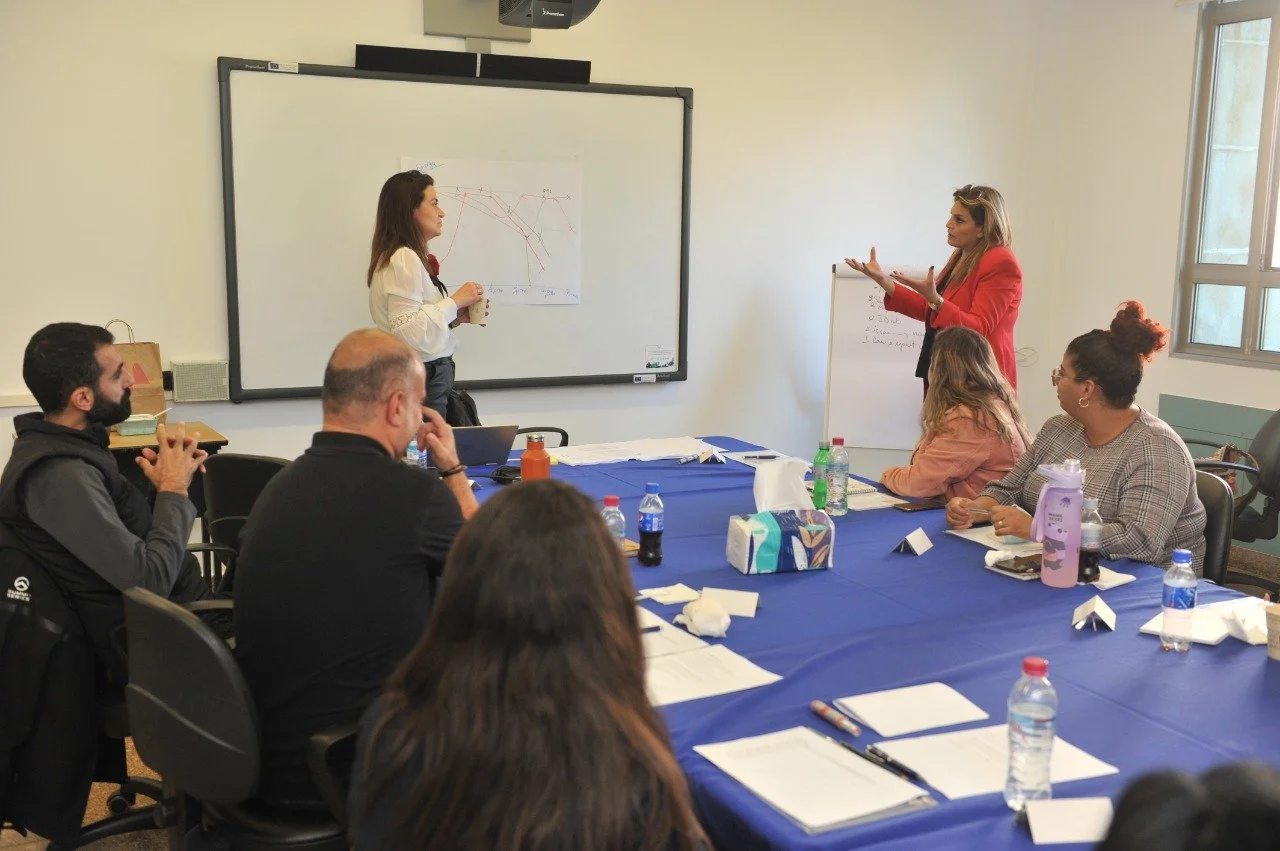 Hala Achkar Slaiby, from People & Co, during a corporate workshop.